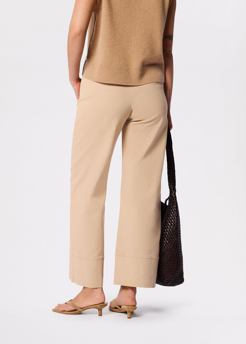 Wide Leg Casual Cotton Trouser