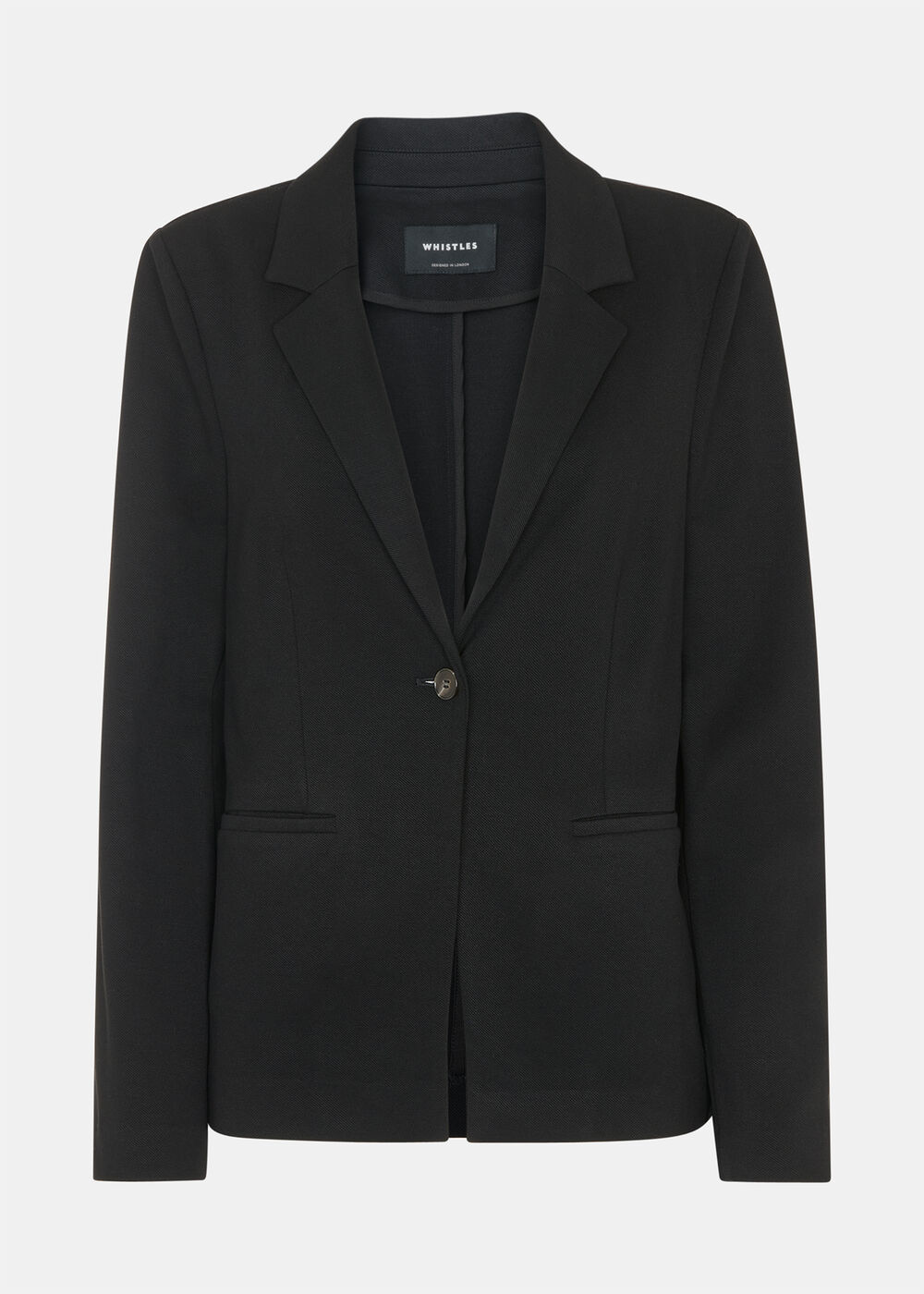 Textured Ponte Stretch Blazer