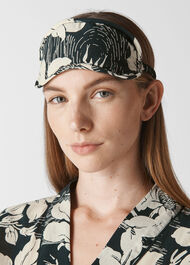 Birds Of Paradise Eye Mask Black and White