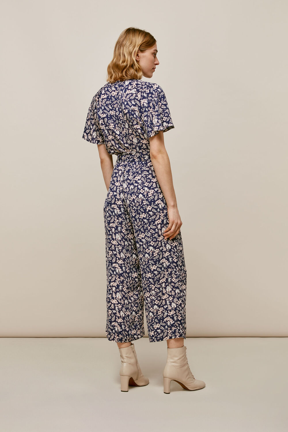 Wheat Floral Jumpsuit
