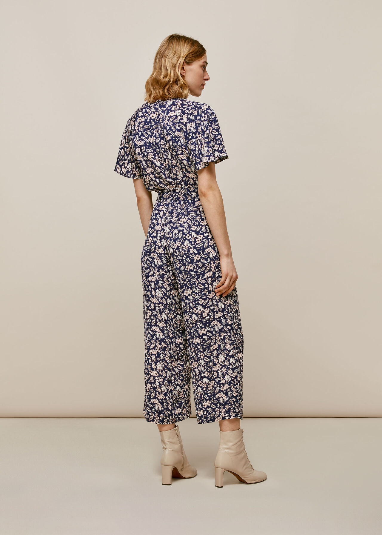 Wheat Floral Jumpsuit