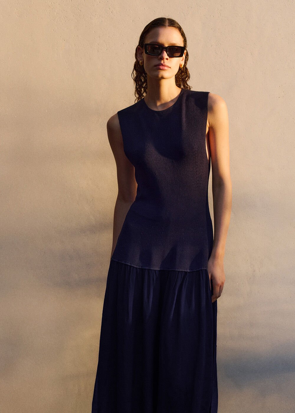 Knitted 2in1 Bubble Hem Dress