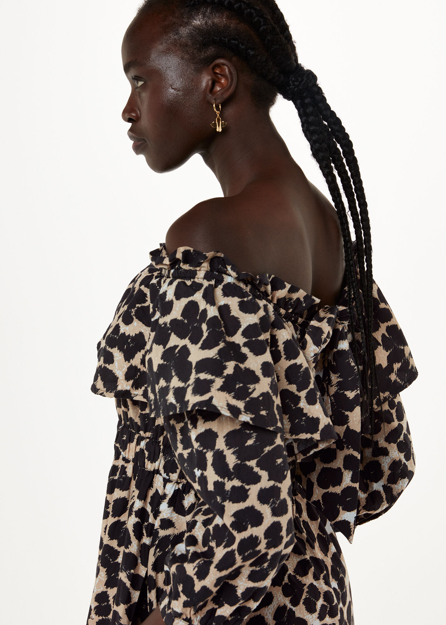 Leopard print outlet bardot dress