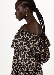 Leopard Spot Bardot Dress