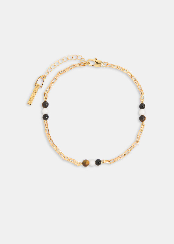 Gold Beaded Chain Anklet