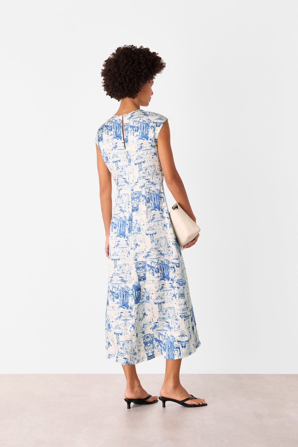 Rome Print Midi Dress