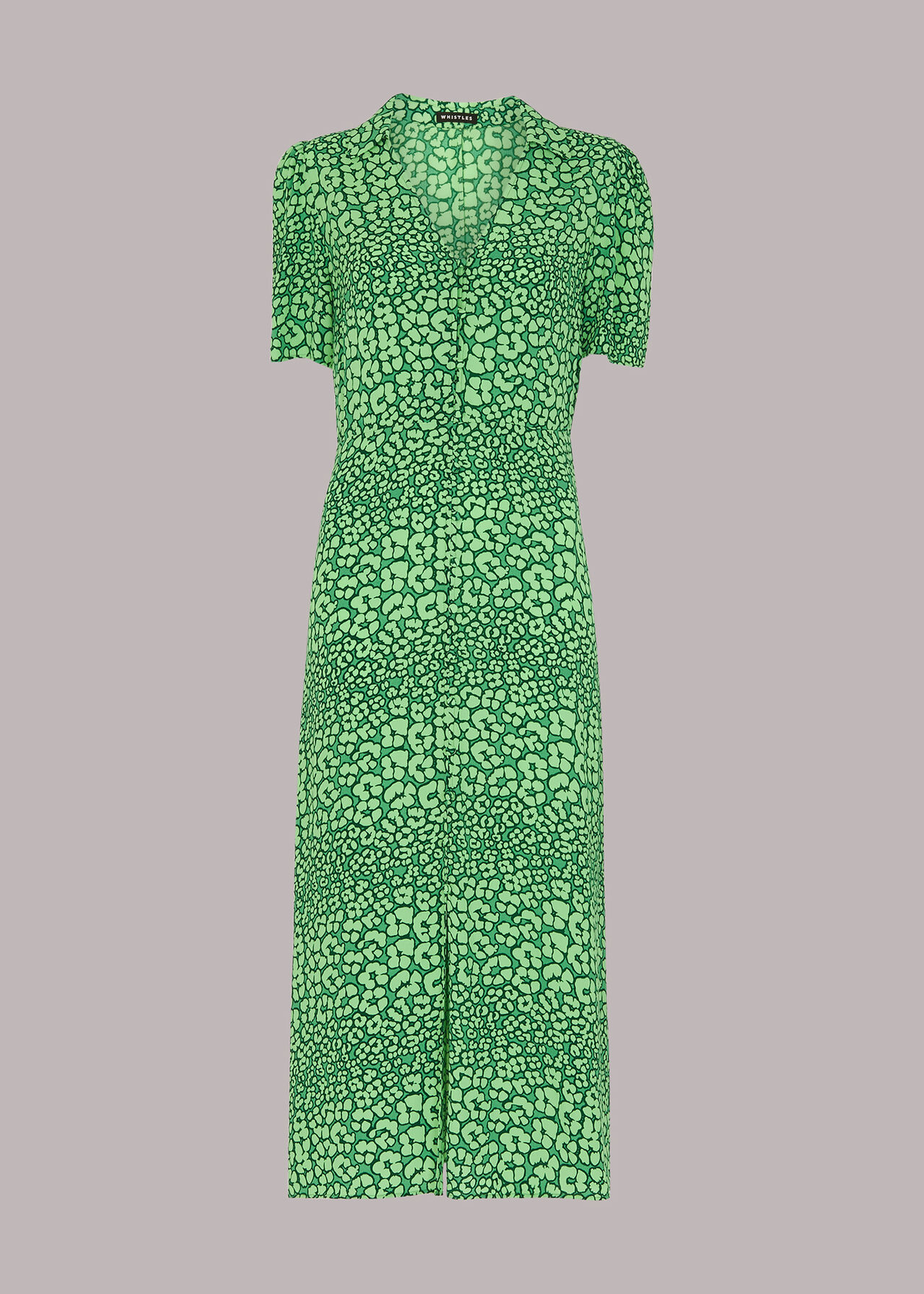 Leopard Petals Midi Dress