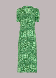 Leopard Petals Midi Dress
