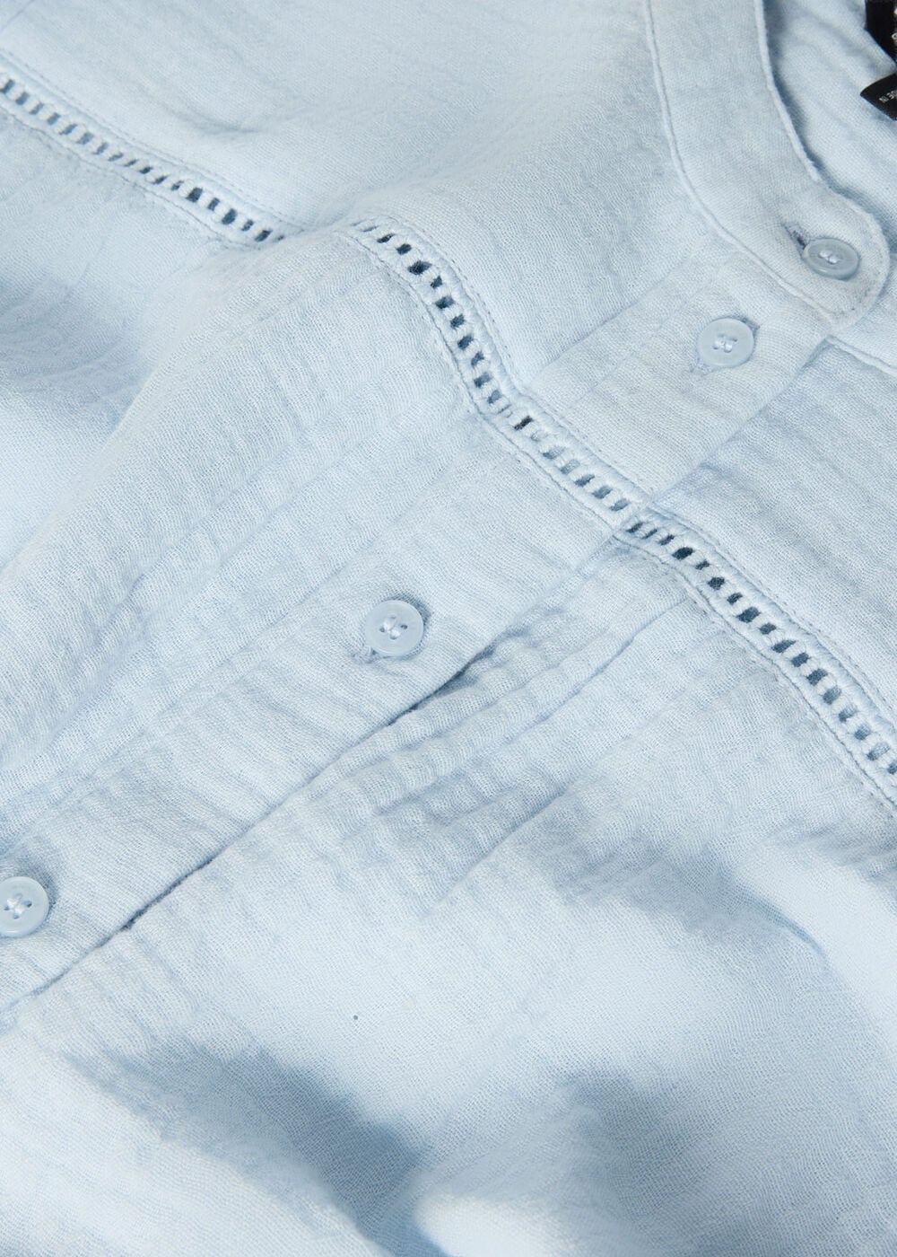 Textured Cotton Frill Top