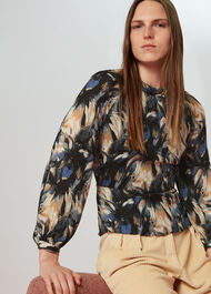 Storm Floral Silk Blouse