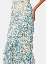 Shaded Floral Midi Skirt