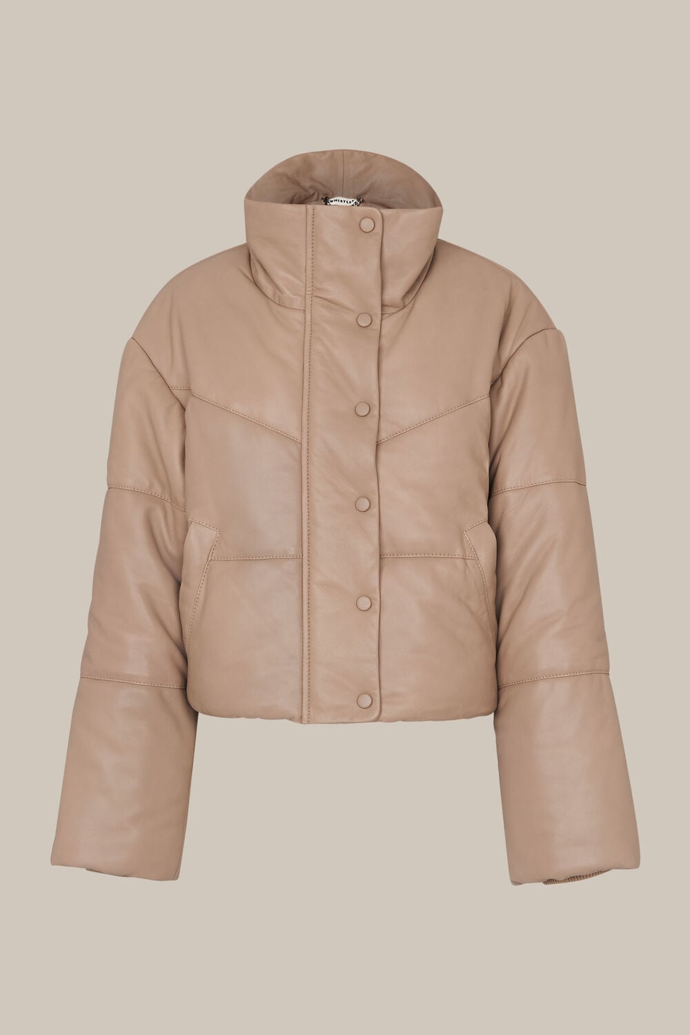 Yaz Leather Puffer Jacket