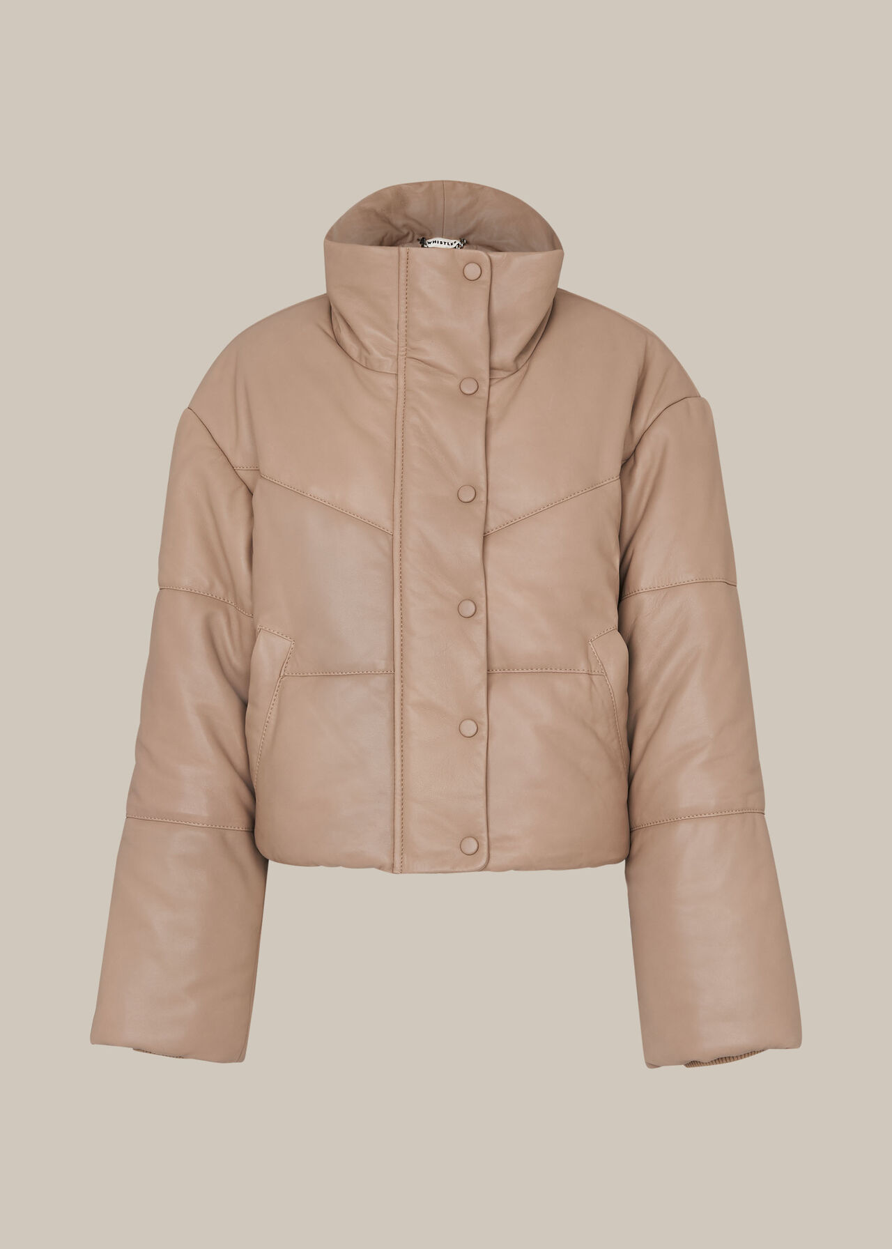 Yaz Leather Puffer Jacket