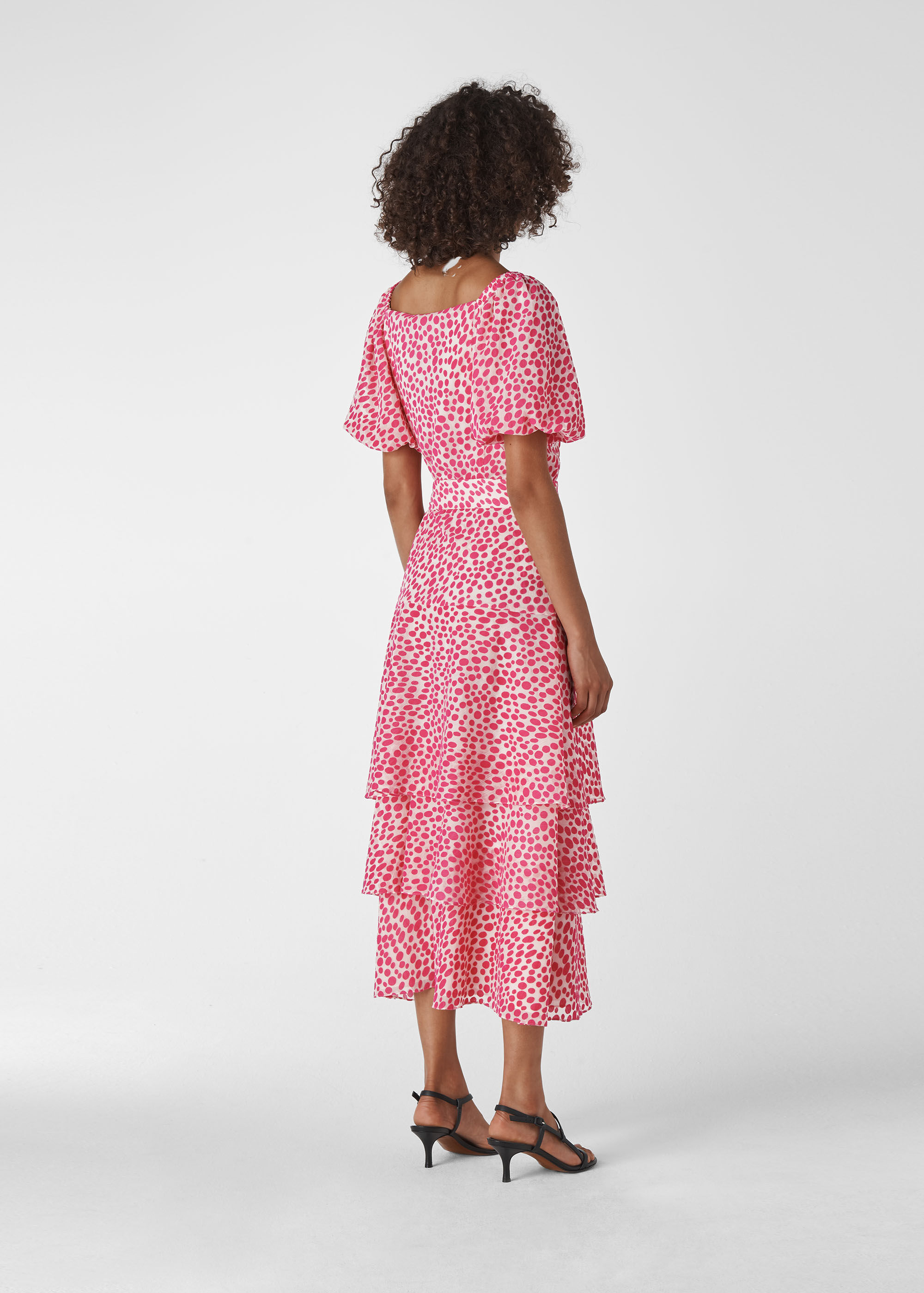 whistles green polka dot dress