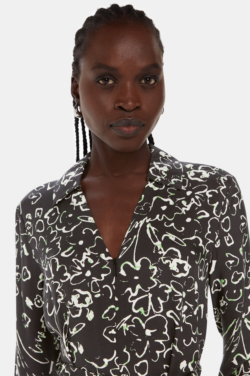 Scribble Bouquet Midi Dress