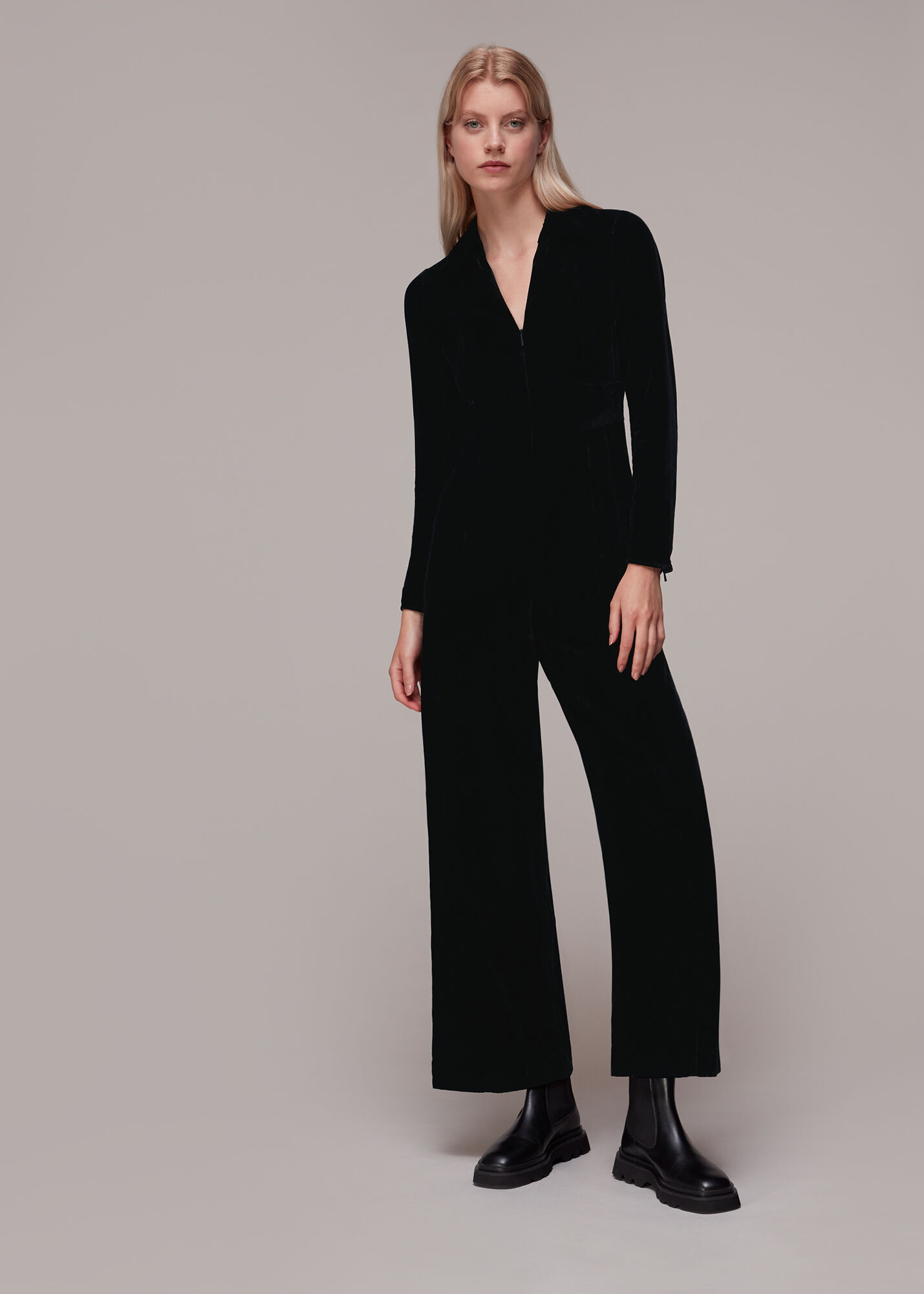 Velvet Top Fashion Jumpsuit