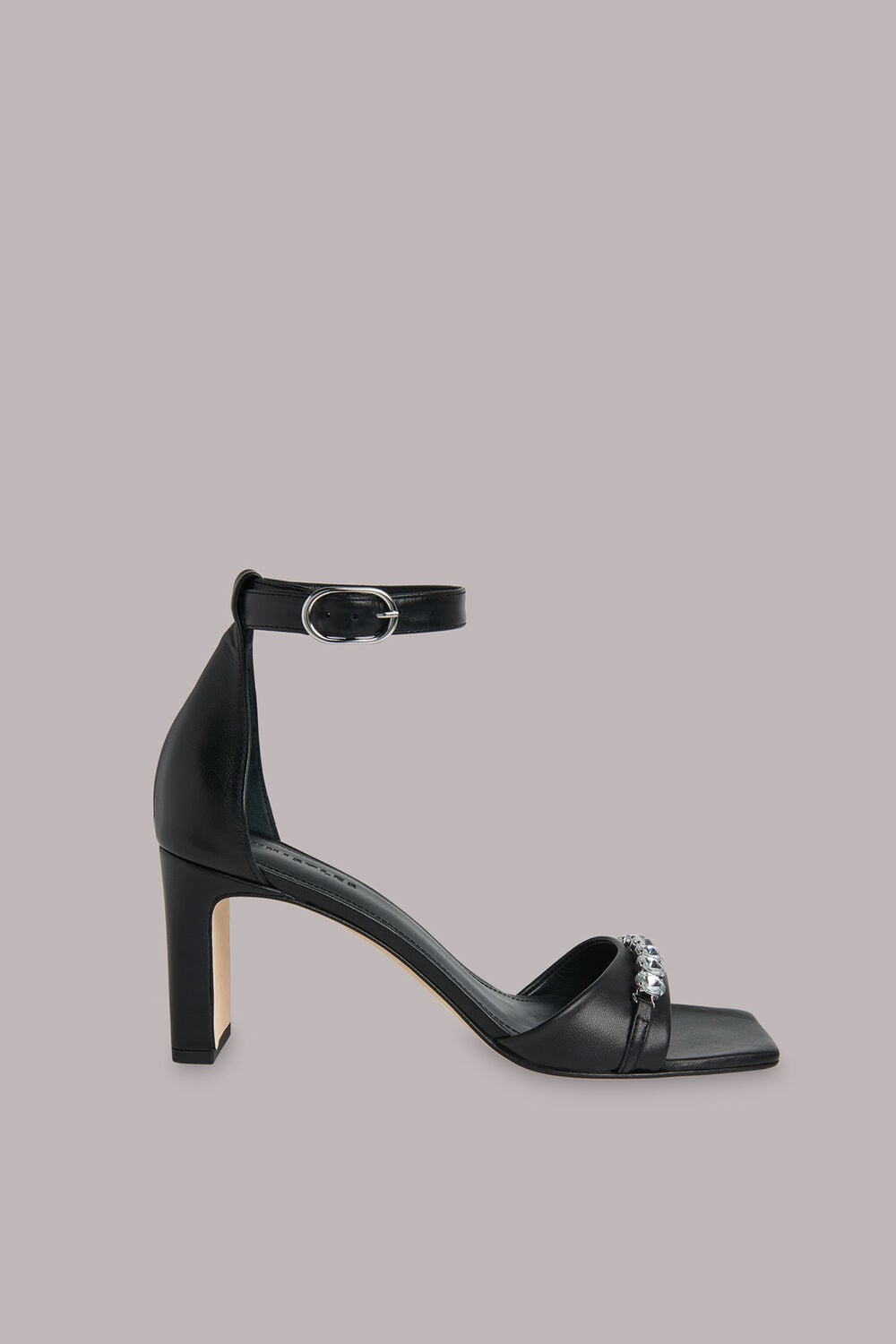 Black Alsie Jewelled Evening Heel