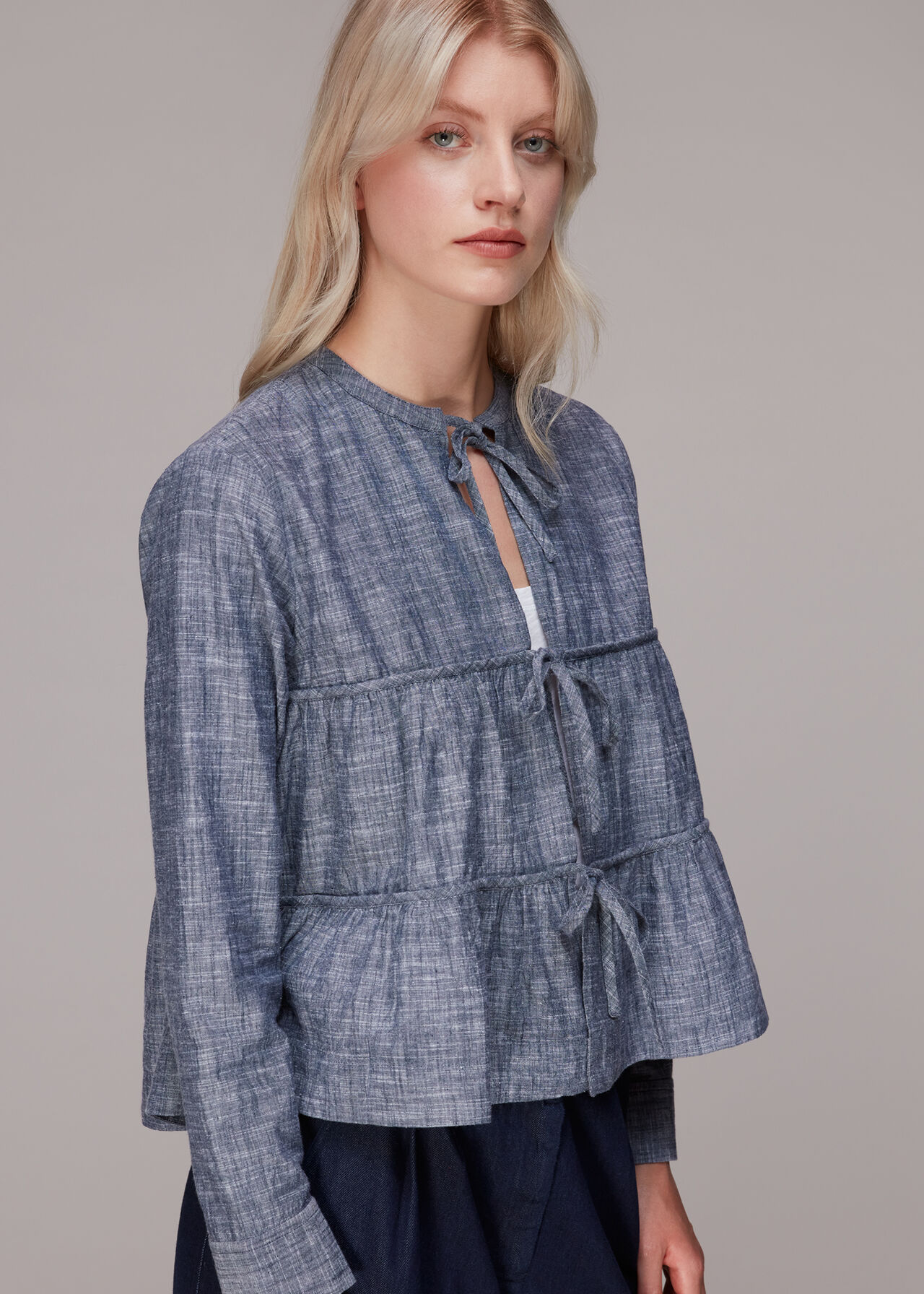 Tie Tier Front Jacket