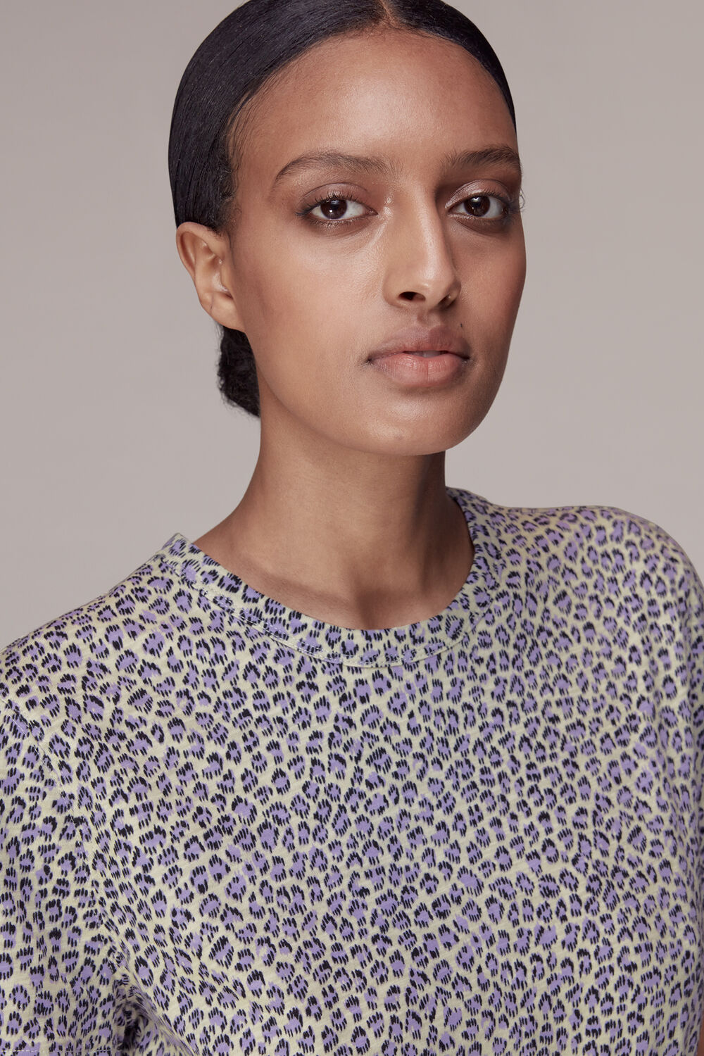 Dashed Leopard Print T-Shirt