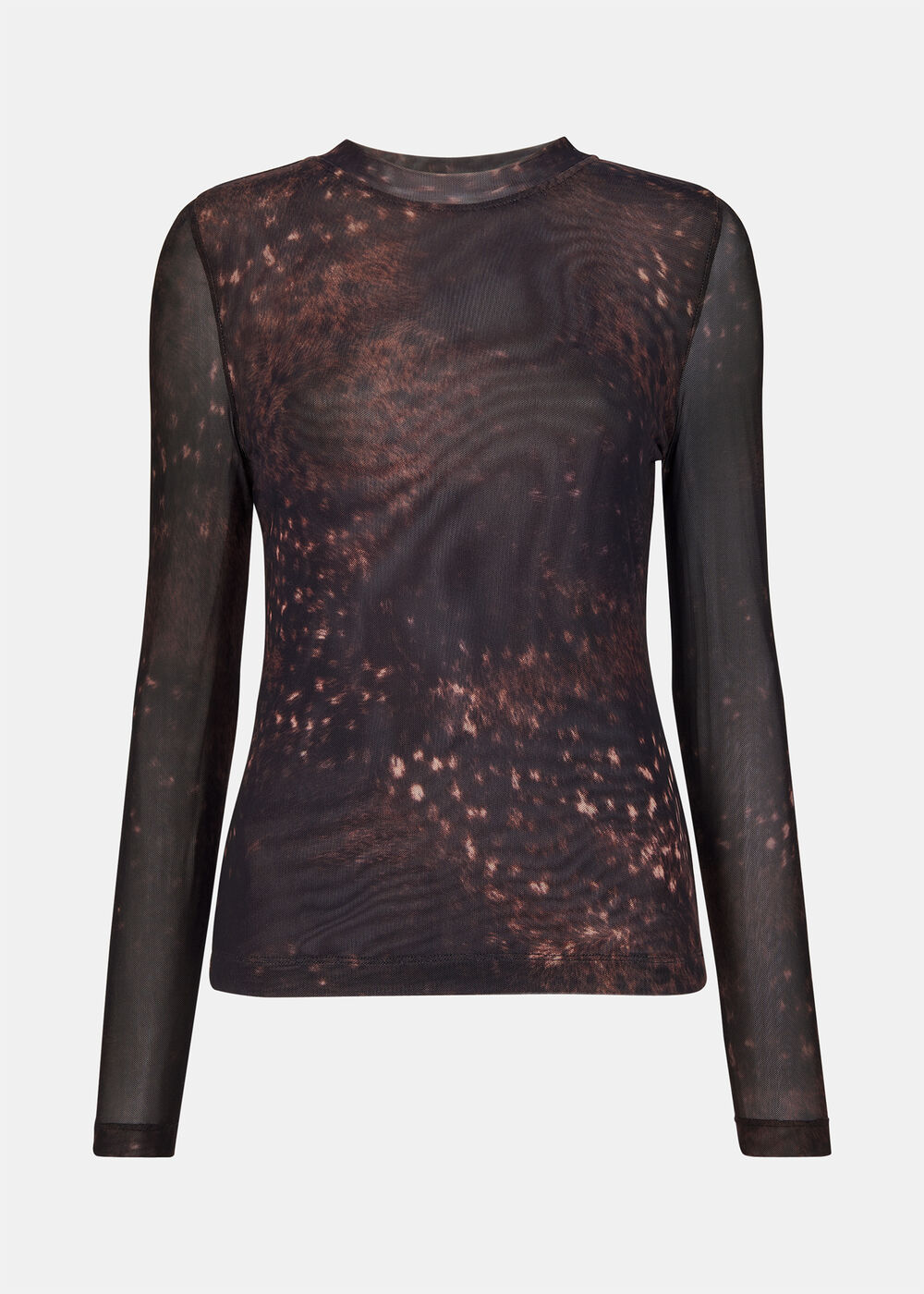 Spotted Animal Mesh Top