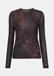 Spotted Animal Mesh Top