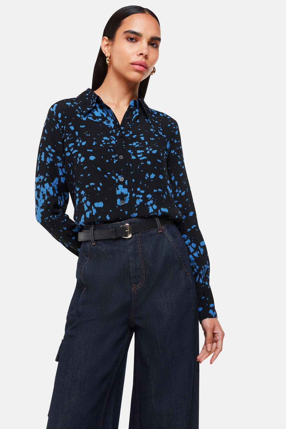 Smudged Spot Print Shirt