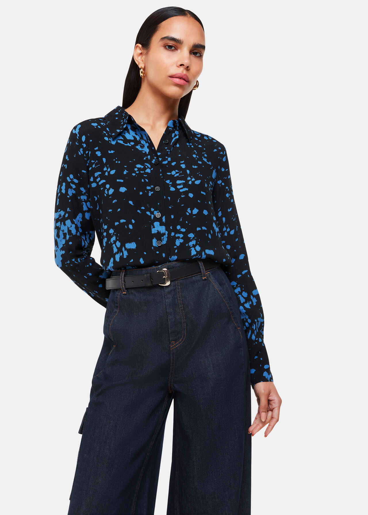 Smudged Spot Print Shirt