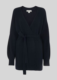 Fashion Detail Wool Cardigan Navy