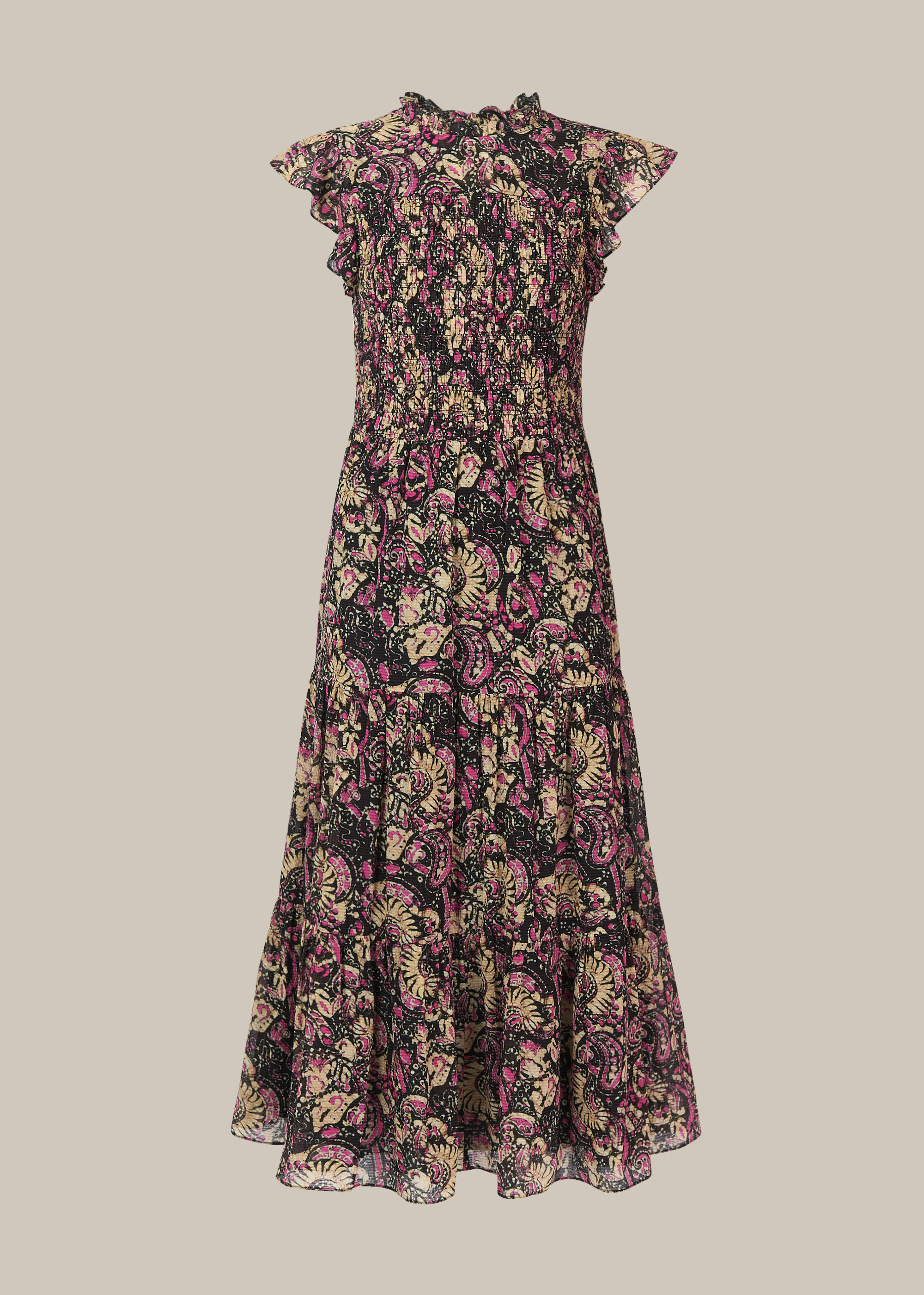 Multicolour Batik Print Silk Smock 
