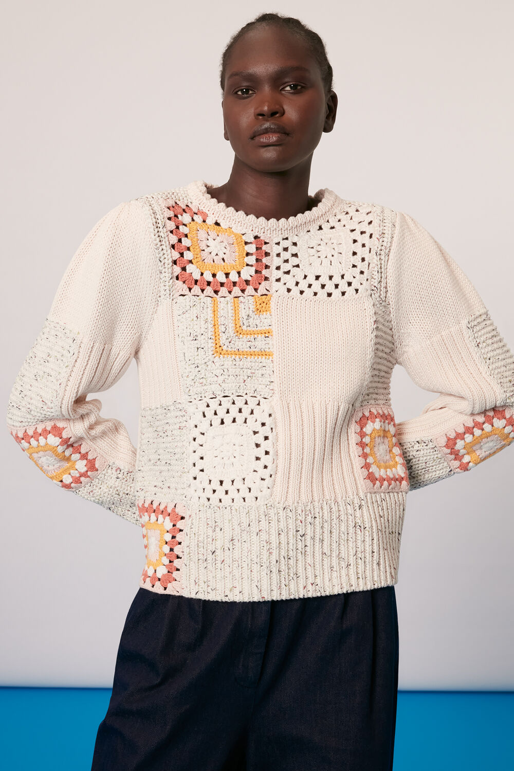 Patchwork Crochet Jumper
