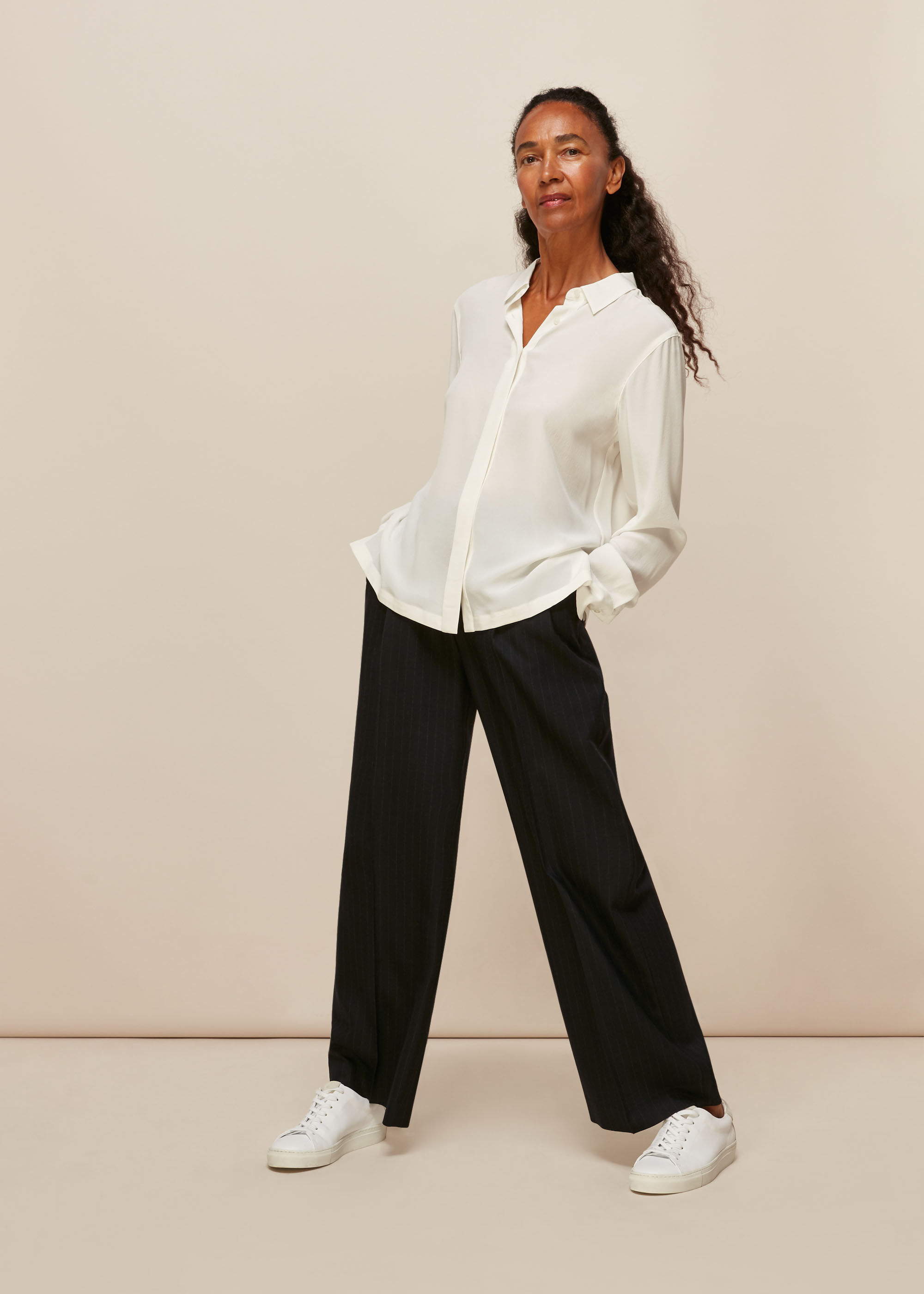 White silk 2025 shirt womens