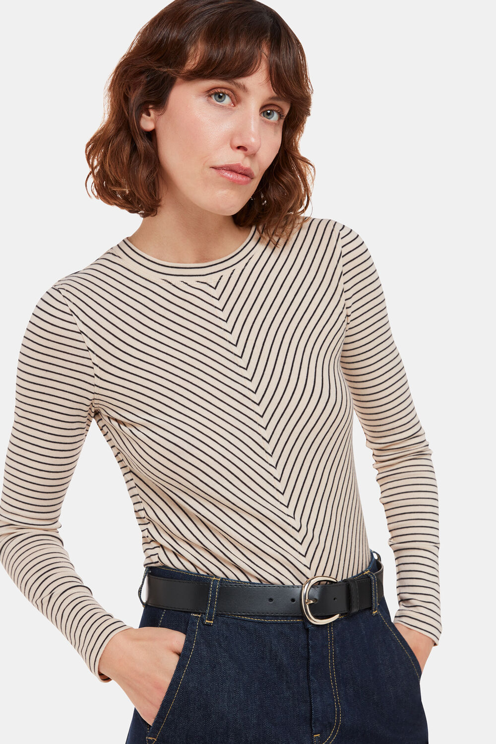 Multicolour Chevron Stripe Crew