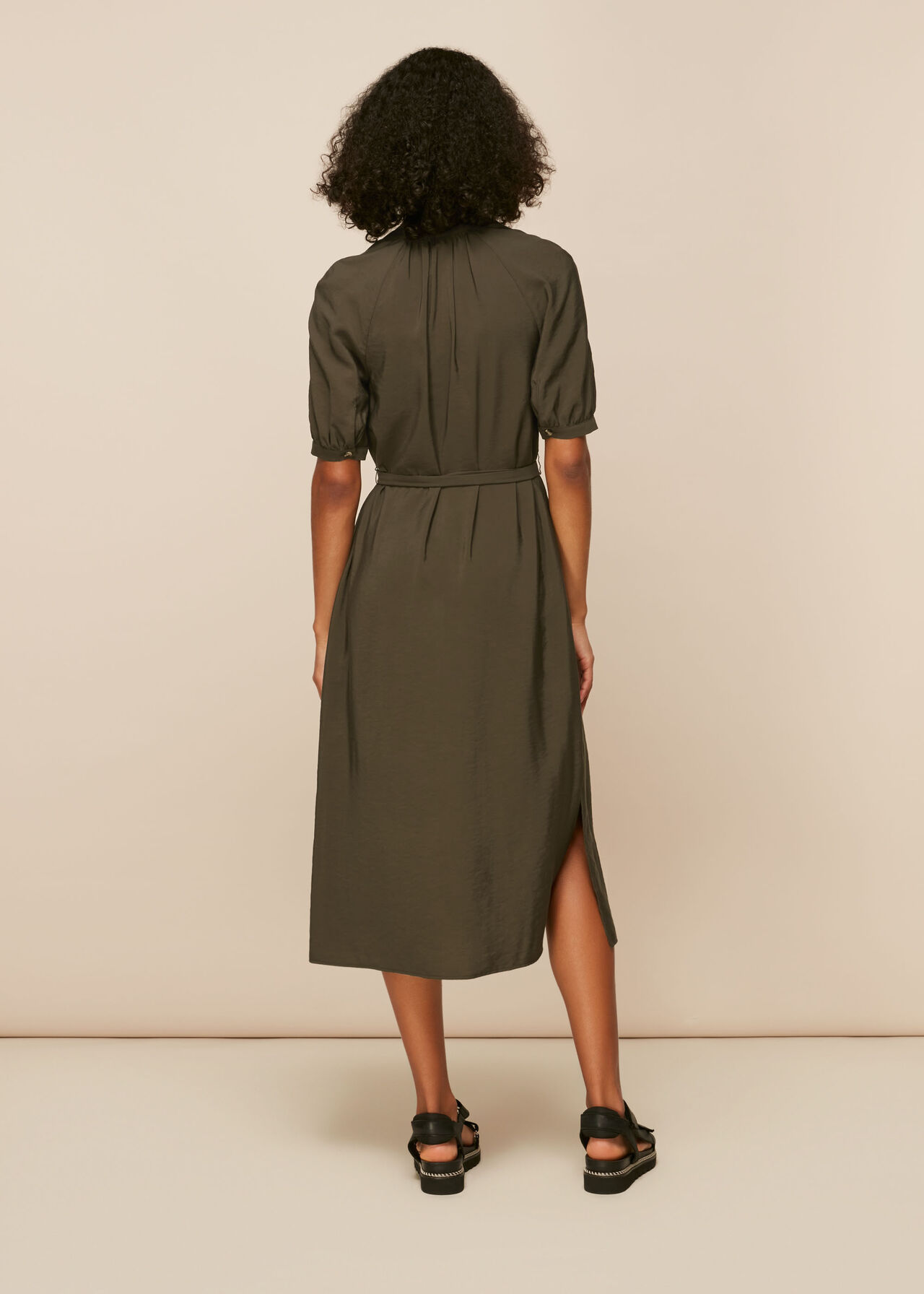 Olivia Button Midi Dress