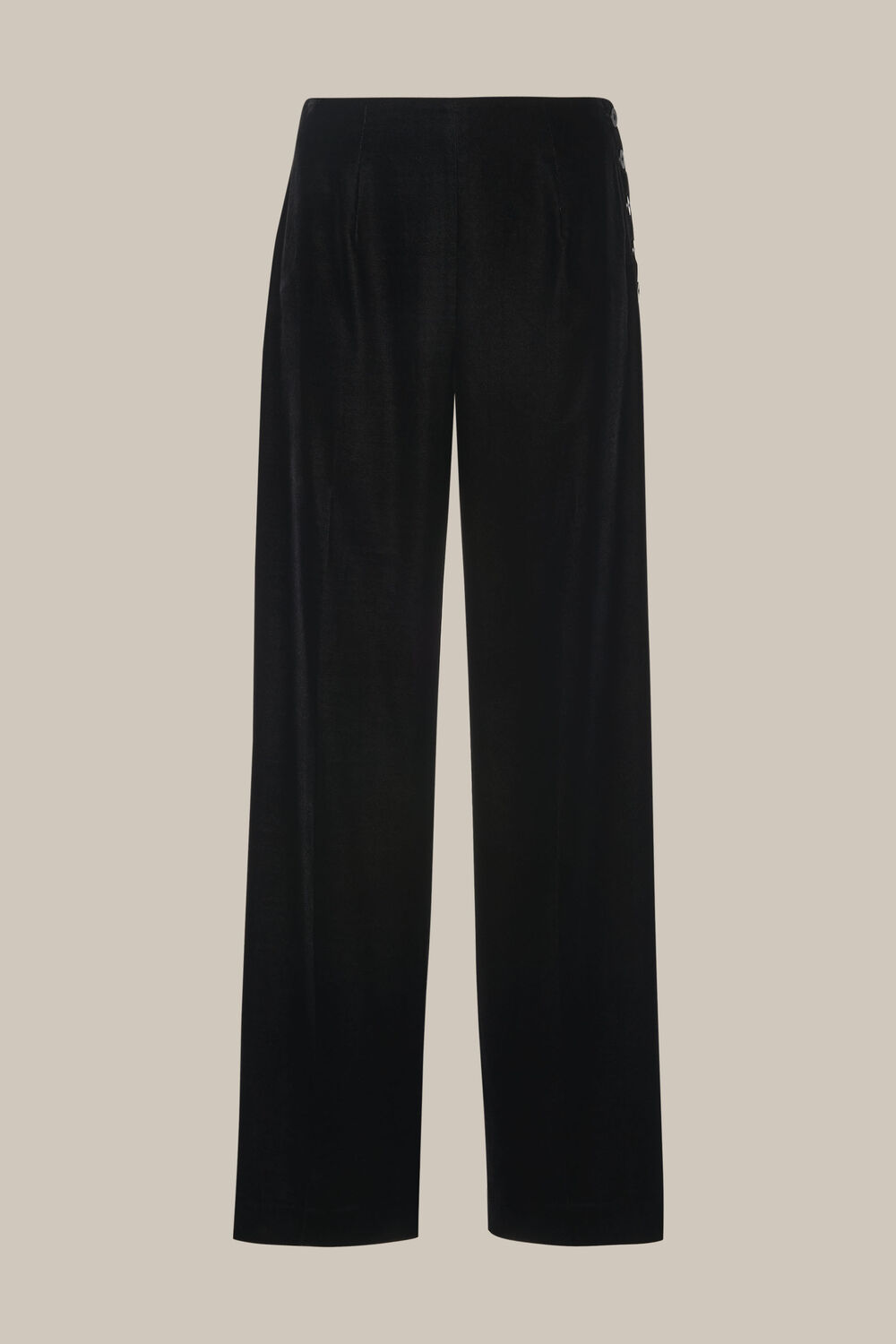 Side Button Velvet Trouser