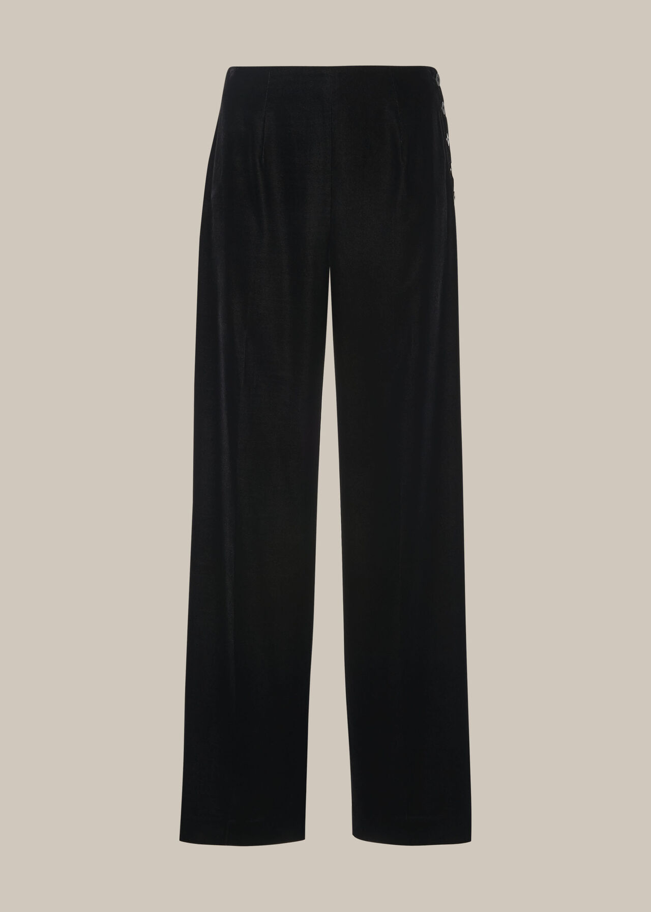 Side Button Velvet Trouser