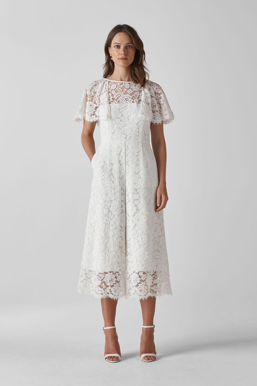 Ivory Victoria Lace Wedding Jumpsuit
