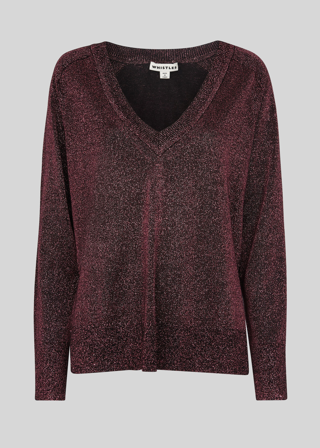 V Neck Sparkle Knit