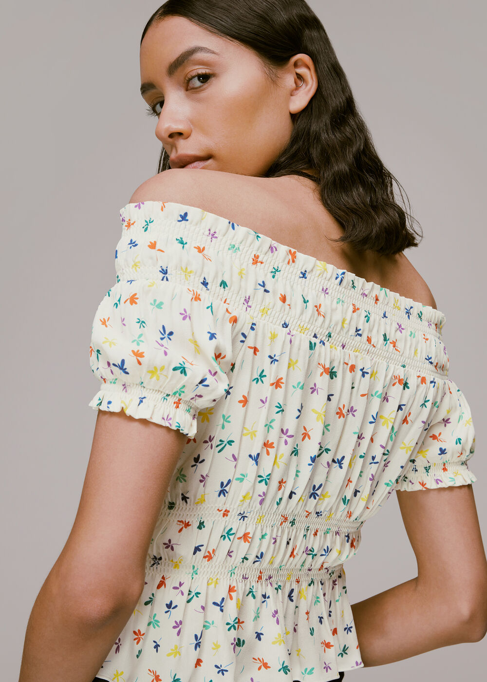 Dancing Floral Bardot Top