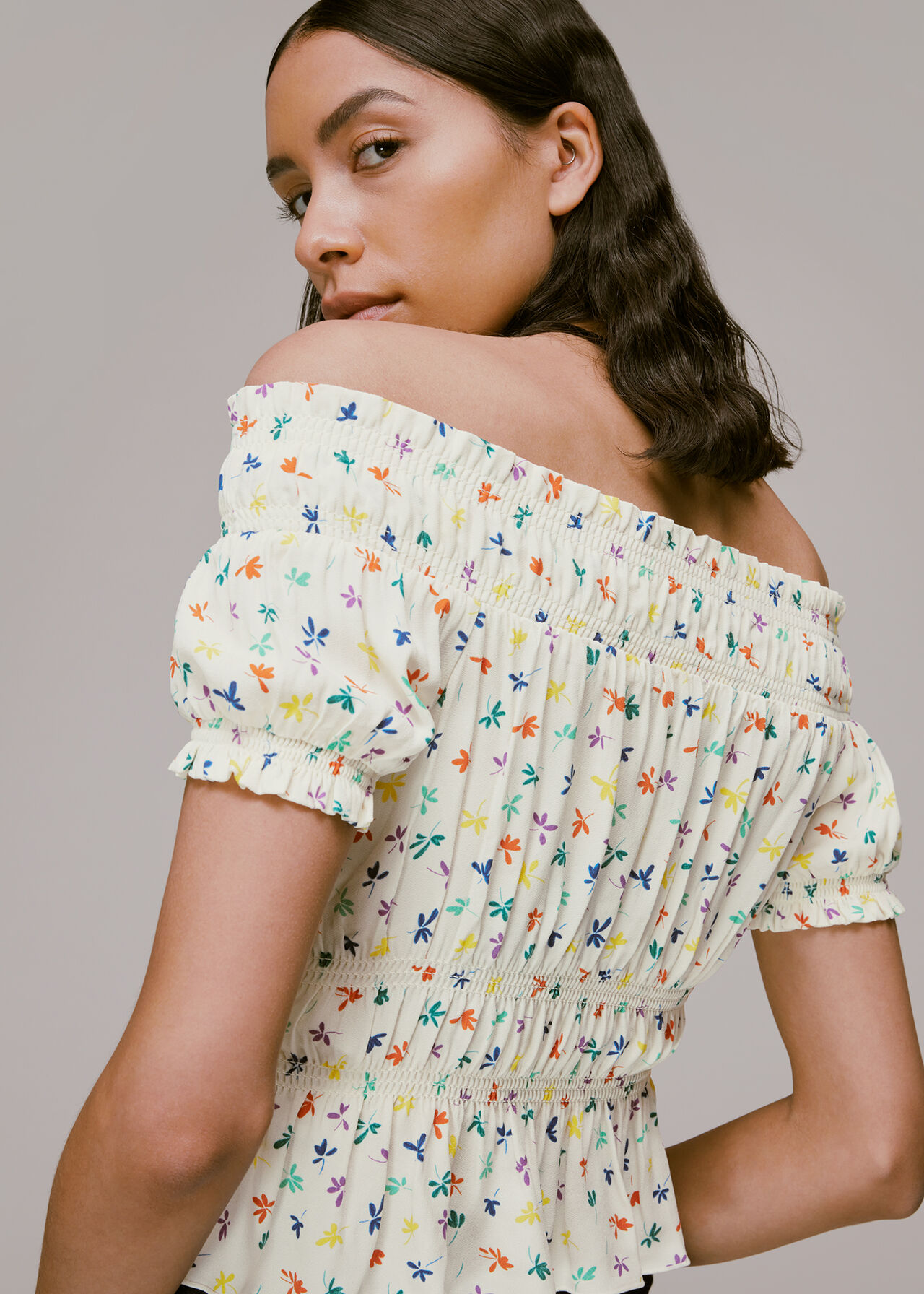 Dancing Floral Bardot Top