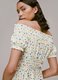 Dancing Floral Bardot Top