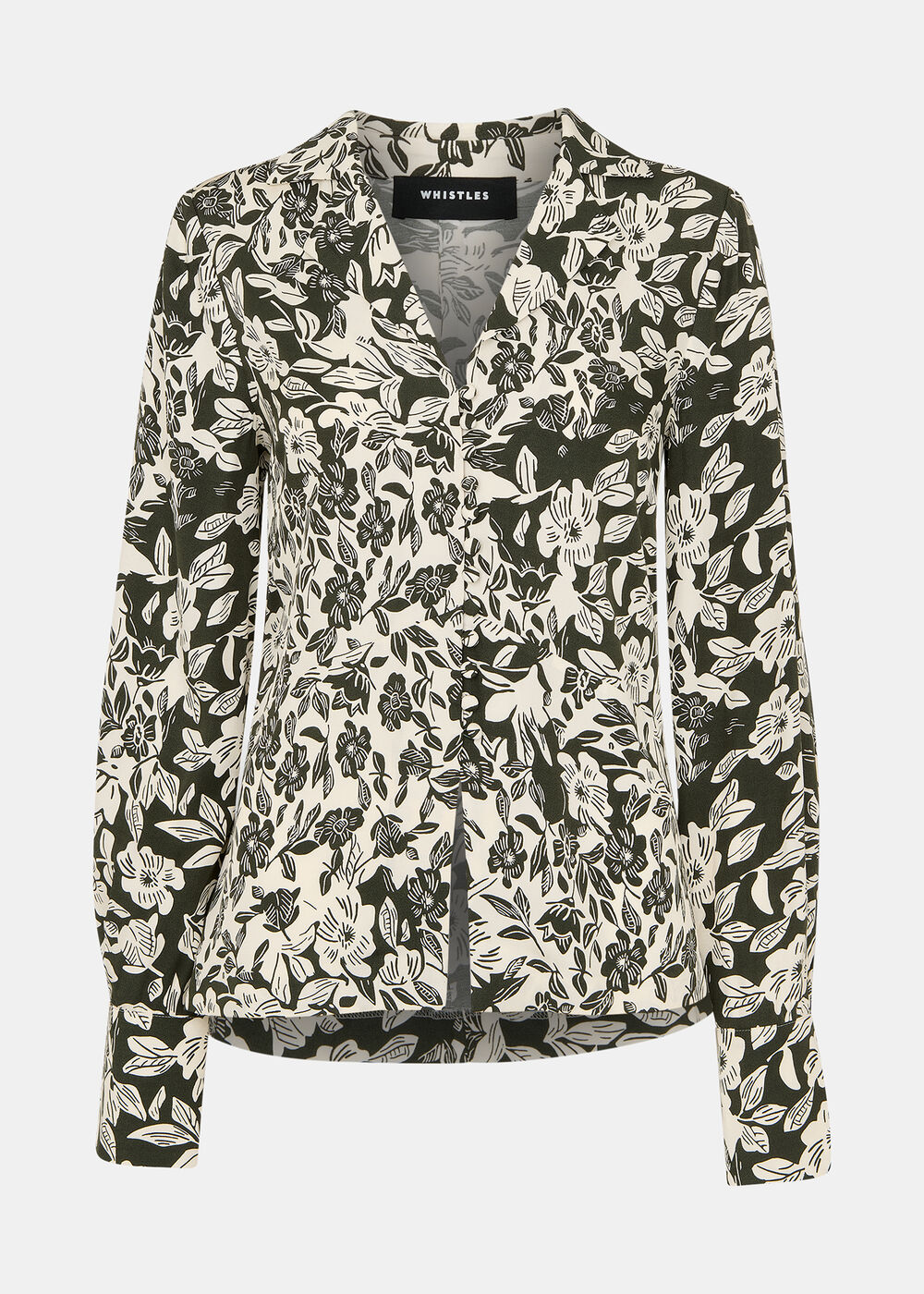 Cut Stems Button Down Blouse