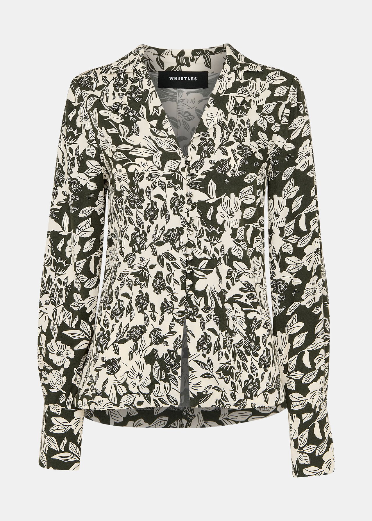 Cut Stems Button Down Blouse