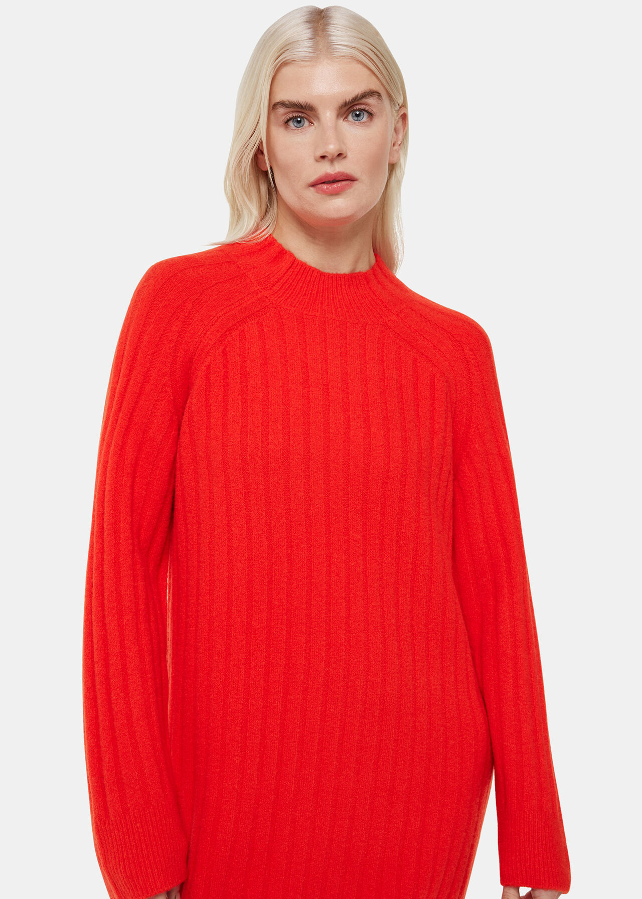 Petite Ribbed Midi Knit Dress