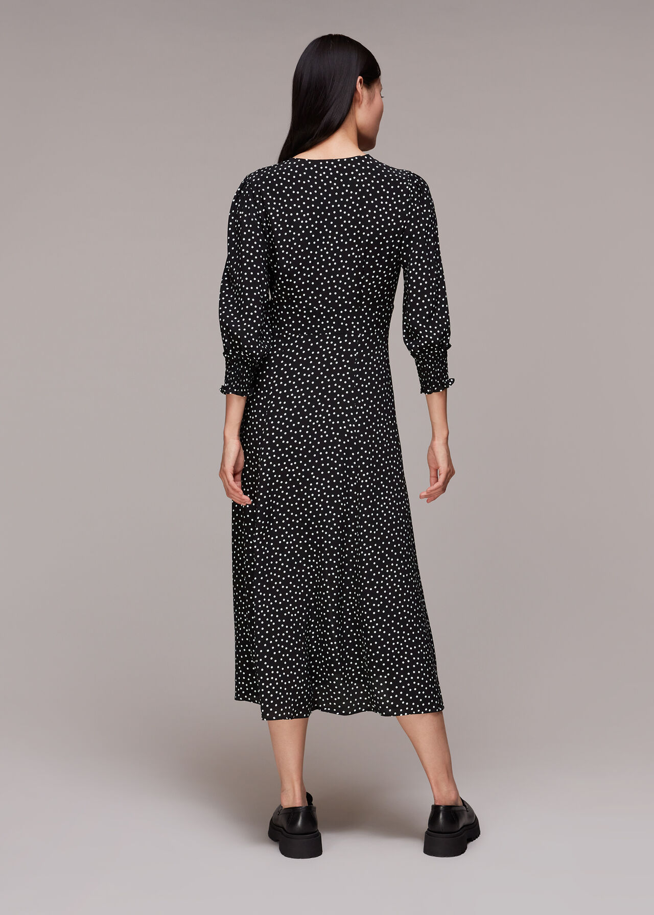 Ellie Spot Print Midi Dress