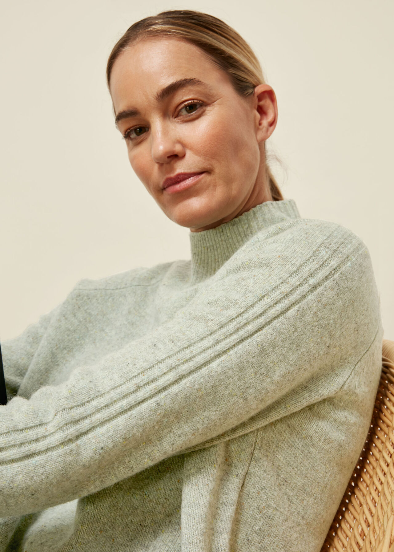 Mint Funnel Neck Merino Knit | WHISTLES