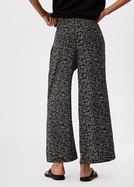 Woven Grid Crop Trouser