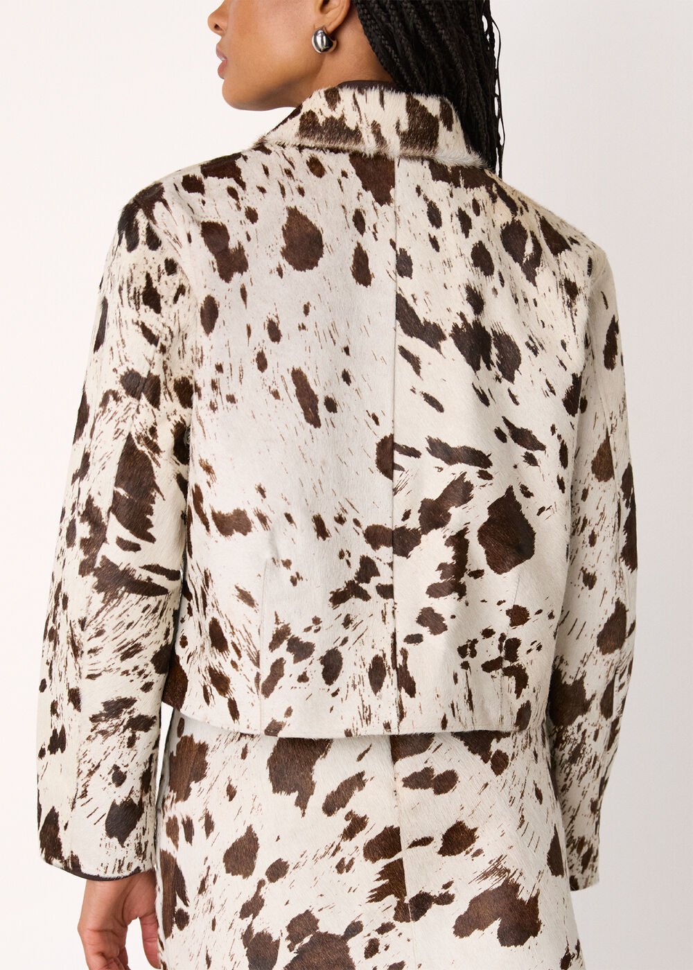 Cow Print Zip Jacket