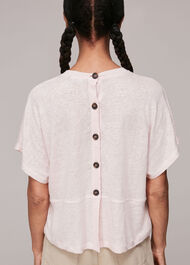 Button Back Linen Tee
