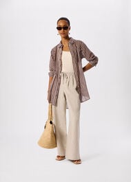 Stripe Long Sleeve Beach Shirt