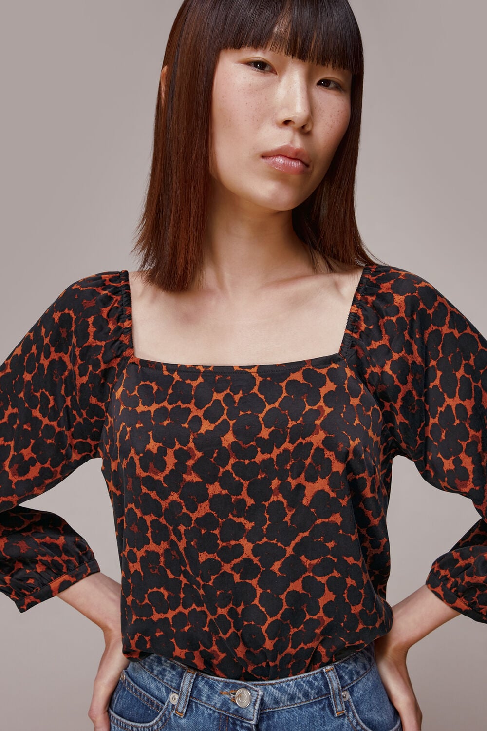 Smudge Animal Blanche Top